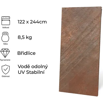 Obklad Windu Kamenná dýha, Shine Cooper, 1220x2440 mm, 2,97 m2