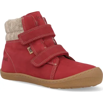 Dívčí zimní obuv Barefoot dětské zimní boty Koel - Dean 2.0 WP Wool Red červené Velikost: 26