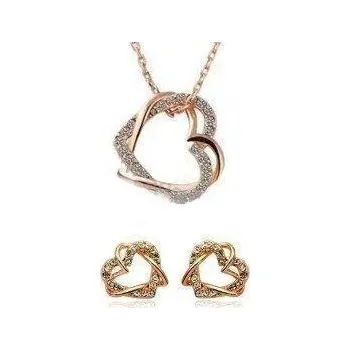 Souprava šperků Souprava srdce náhrdelník + náušnice (Sada šperků pro ženy)