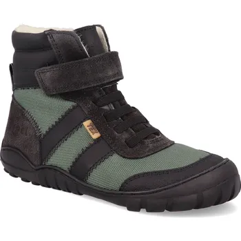 Dívčí zimní obuv Barefoot zimní boty Koel - Milam Tex Black zelené Velikost: 37