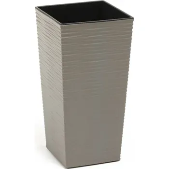 Květináč LAMELA Finezia Eco Wood Dluto květináč šedý 40x40x75cm