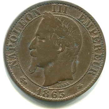 FRANCIE. 5 centimes 1863/A.