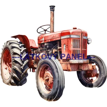 Látkový panel - Traktor- TR-16 Velikost: 35x35cm, Materiál: Kočárkovina