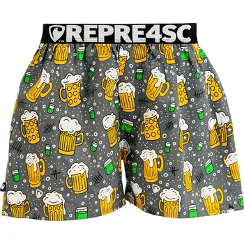 Trenýrky Represent Pánské trenky s vytkávanou REPRE4SC EXCLUSIVE MIKE OCTOBER FEST šedé XL