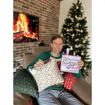 Vůně do bytu Hřejivá uklidňující voňavá sada - polštáře a olej Vzor Látky: Srdíčková Chvíle pohody a relaxu s Lavandia