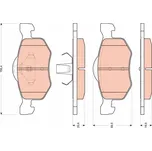 Sada brzdových destiček, kotoučová brzda LUCAS GDB1753