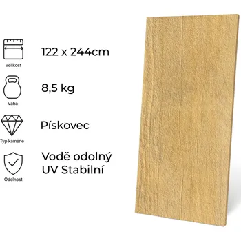 Obklad Windu Kamenná dýha, Teakwood, 1220x2440 mm, 2,97 m2