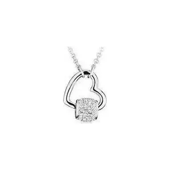 Náhrdelník Řetízek s přívěskem srdce 98 (Náhrdelník bižuterie)