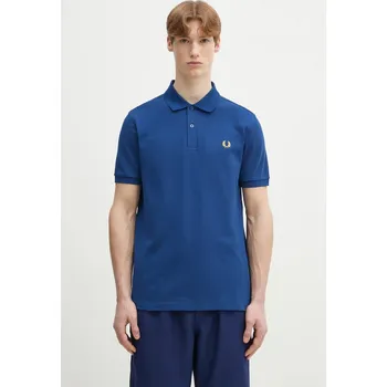 Pánské tričko Bavlněné polo tričko Fred Perry modrá barva, M6000.Y47, M, 57X