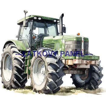 Látkový panel - Traktor- TR-17 Velikost: 30x30cm, Materiál: Bavlna