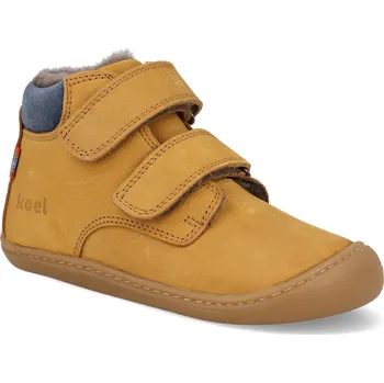 Dívčí zimní obuv Barefoot dětské zimní boty Koel - Bonnie Lambswool Cognac hnědé Velikost: 22