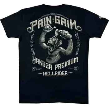 Yakuza Premium Pánské tričko Pain and Gain, Hellrider 3909 - černé - 3909_BLK Velikosti: M