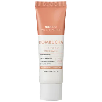 Přípravek na opalování NEXTBEAU Wish Planner Kombucha Biome Sun Cream SPF50+ / PA++++ - Opalovací krém s kombuchou a probiotiky | 55ml