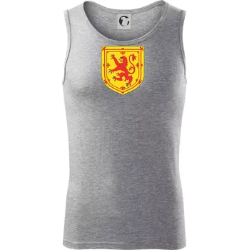 Skotský lev na hrudi - Tílko pánské Core - M ( Tmavě šedý melír )