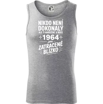 Nikdo není dokonalý ale ti narození v roce 1964 jsou zatraceně blízko - Tílko pánské Core - XL ( Tmavě šedý melír )