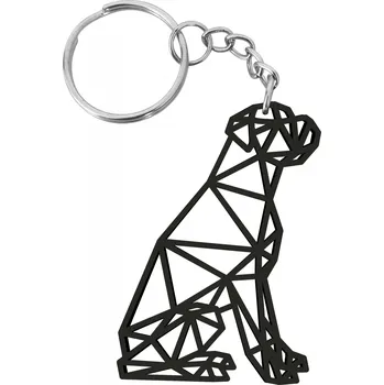 Dřevěný přívěsek - BOXER POLYGONÁLNÍ Barva: černá