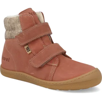 Dívčí zimní obuv Barefoot dětské zimní boty Koel - Dean 2.0 WP Wool Old pink růžové Velikost: 25