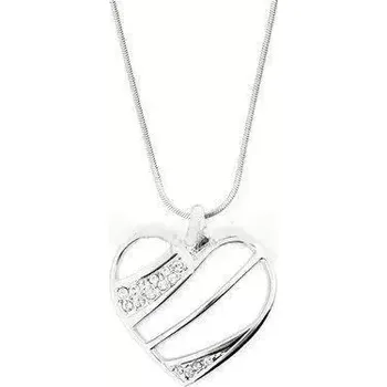 Náhrdelník Náhrdelník srdce s Swarovski elements 8 (Řetízky s přívěsky srdíčko)