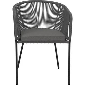 Šedé zahradní křeslo Solan 56 x 59 x 78 100% polyester, kov