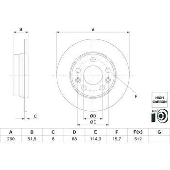 Brzdový kotouč Brzdový kotouč BOSCH 0 986 479 H61