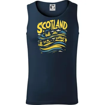 Pánská móda Scotland kreslené vlny - Tílko pánské Core - 2XL ( Námořní modrá (velmi tmavá - téměř černá) )