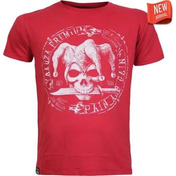 Yakuza Premium Pánské tričko Pain and Gain Los Angeles 3900 - červené - 3902_RED Velikosti: M