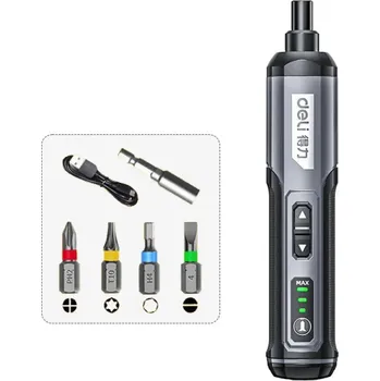 Šroubovák Mini elektrický šroubovák USB C dobíjecí 2000 mAh 18 x 3,5 cm Nastavitelné 3 rychlosti 4 vyměnitelné bity Přenosný nástroj na šroubování