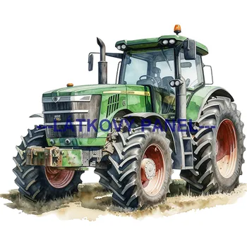 Látkový panel - Traktor- TR-20 Velikost: 25x25cm, Materiál: Kočárkovina