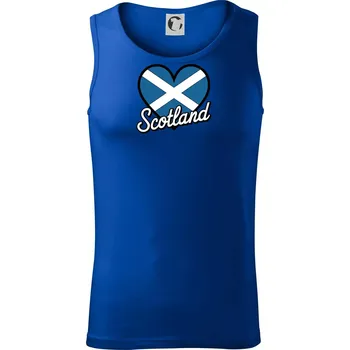 Scotland Srdce s vlajkou - Tílko pánské Core - XL ( Královská modrá )