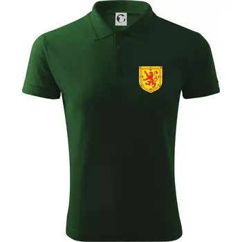 Pánská košile Skotský lev - prso - Polokošile pánská Pique Polo 203 - 4XL ( Lahvově zelená )