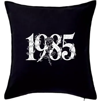 Polštář Ročník s růží 1985 - Polštář 50x50 - 50x50 - Pouze potah ( Černá )