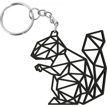 Dřevěný přívěsek VEVERKA POLYGONÁLNÍ Barva: černá