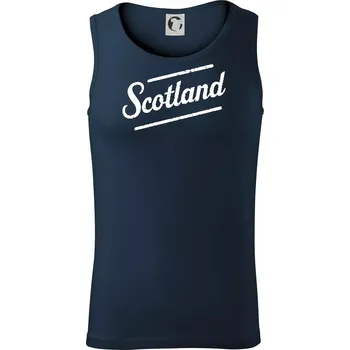 Scotland Vintage nápis - Tílko pánské Core - 2XL ( Námořní modrá (velmi tmavá - téměř černá) )