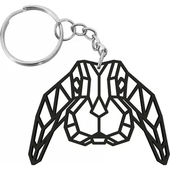 Dřevěný přívěsek - KRÁLÍK Barva: černá