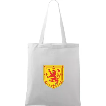 Skotský lev na hrudi - Taška bavlněná - 42 x 38 cm ( Bílá )