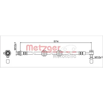 Brzdová hadice Brzdová hadice METZGER 4111760