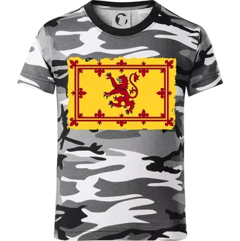 Chlapecké oblečení Královský prapor Skotska - Dětské maskáčové triko - 134 cm/8 let ( Šedý maskáč )