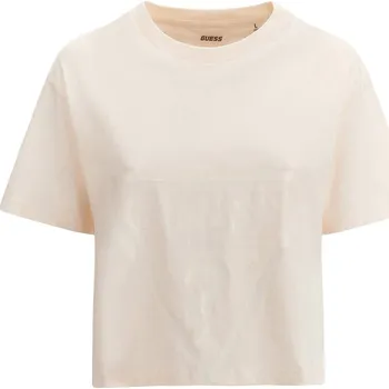Dámské tričko Dámské Tričko s krátkým rukávem GUESS ADELE CROP T-SHIRT V2YI06K8HM0-G6K5 – Béžová XS