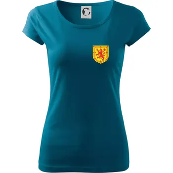 Dámské tričko Skotský lev - prso - Dámské triko Pure - XS ( Petrolejová )