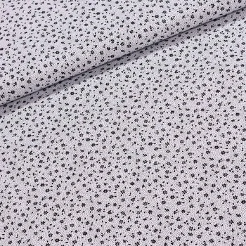Bavlněné plátno Valerie VA003/03 černé květinky na bílé, š.160cm (látka v metráži)