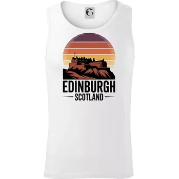 Scotland Edinburgh Castle - Tílko pánské Core - 2XL ( Bílá )