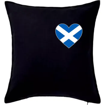 Polštář Skotské srdce na prso - Polštář 50x50 - 50x50 - Pouze potah ( Černá )