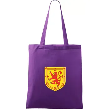 Skotský lev na hrudi - Taška bavlněná - 42 x 38 cm ( Fialová )