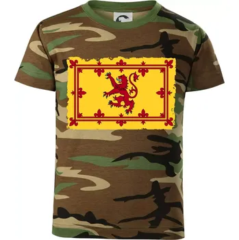 Chlapecké tričko Královský prapor Skotska - Dětské maskáčové triko - 146 cm/10 let ( Hnědý maskáč )