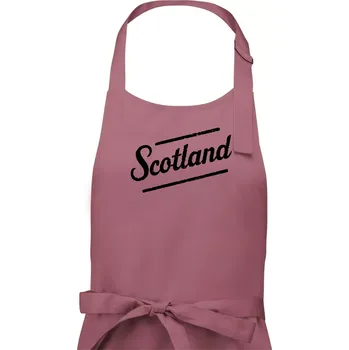 Kuchyňská zástěra Scotland Vintage nápis - Dámská zástěra na vaření - Univerzální velikost ( Starorůžová )