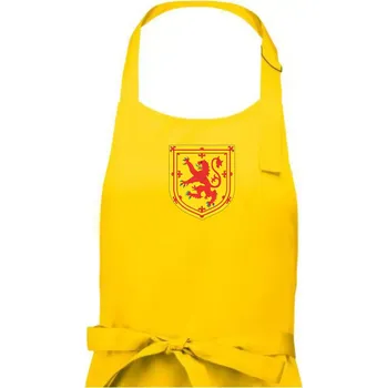 Kuchyňská zástěra Skotský lev na hrudi - Pánská zástěra na vaření - Univerzální velikost ( Žlutá )