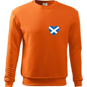 Pánská mikina Skotské srdce na prso - Mikina Essential pánská - M ( Oranžová )