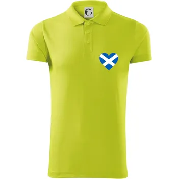 Pánská košile Skotské srdce na prso - Polokošile Victory sportovní (dresovina) - 2XL ( Limetková )