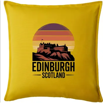 Polštář Scotland Edinburgh Castle - Polštář 50x50 - 50x50 - Pouze potah ( Žlutá )