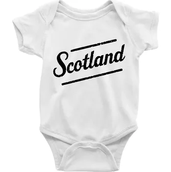 Kojenecké oblečení Scotland Vintage nápis - Body kojenecké s krátkým rukávem - Krátký r. do 3 měs ( Bílá )